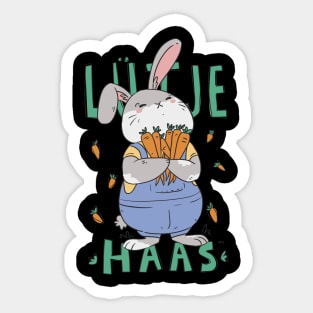 Lütje Haas Low German Little Rabbit Sticker